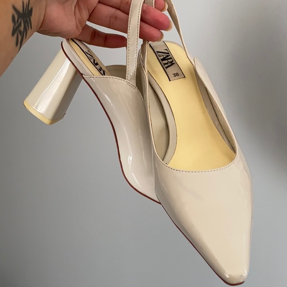 Size 38 cream Zara shoes - Picture 1 of 4